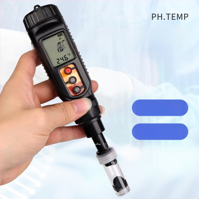 Портативен плосък pH измервател за тесто и почва — обхват 0–14 pH, точност 0.01 pH, температура 0–50 °C, модел PH875, марка Trickle