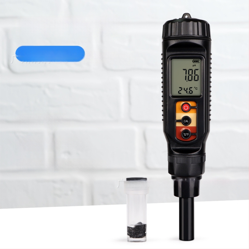 Портативен плосък pH измервател за тесто и почва — обхват 0–14 pH, точност 0.01 pH, температура 0–50 °C, модел PH875, марка Trickle