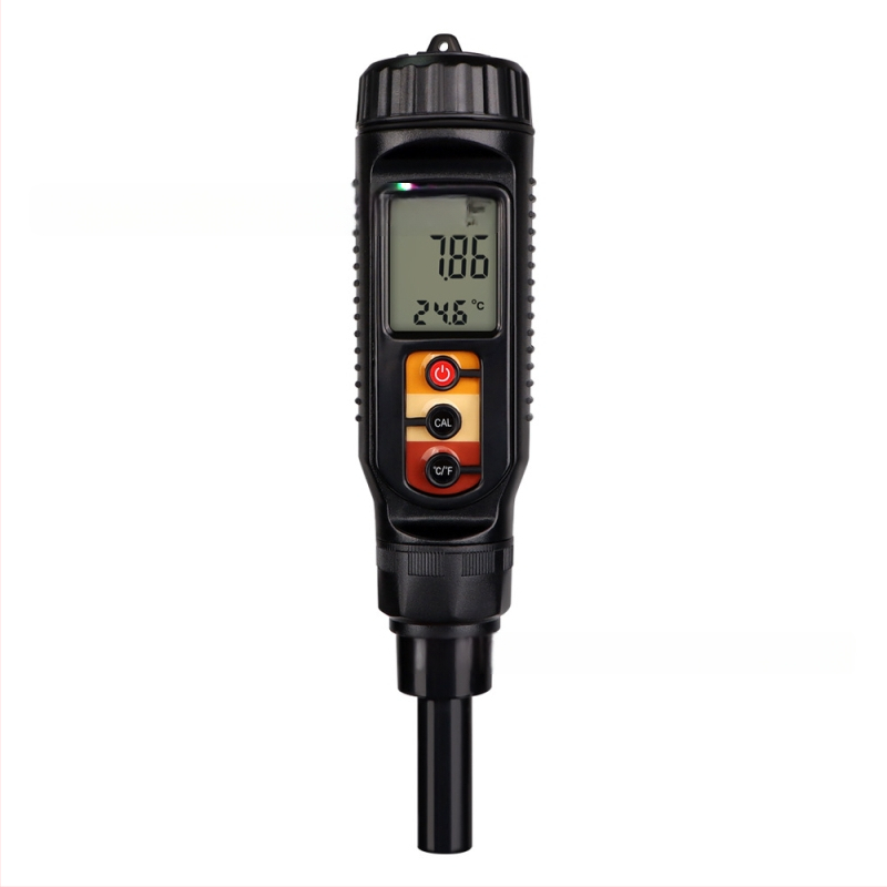 Портативен плосък pH измервател за тесто и почва — обхват 0–14 pH, точност 0.01 pH, температура 0–50 °C, модел PH875, марка Trickle