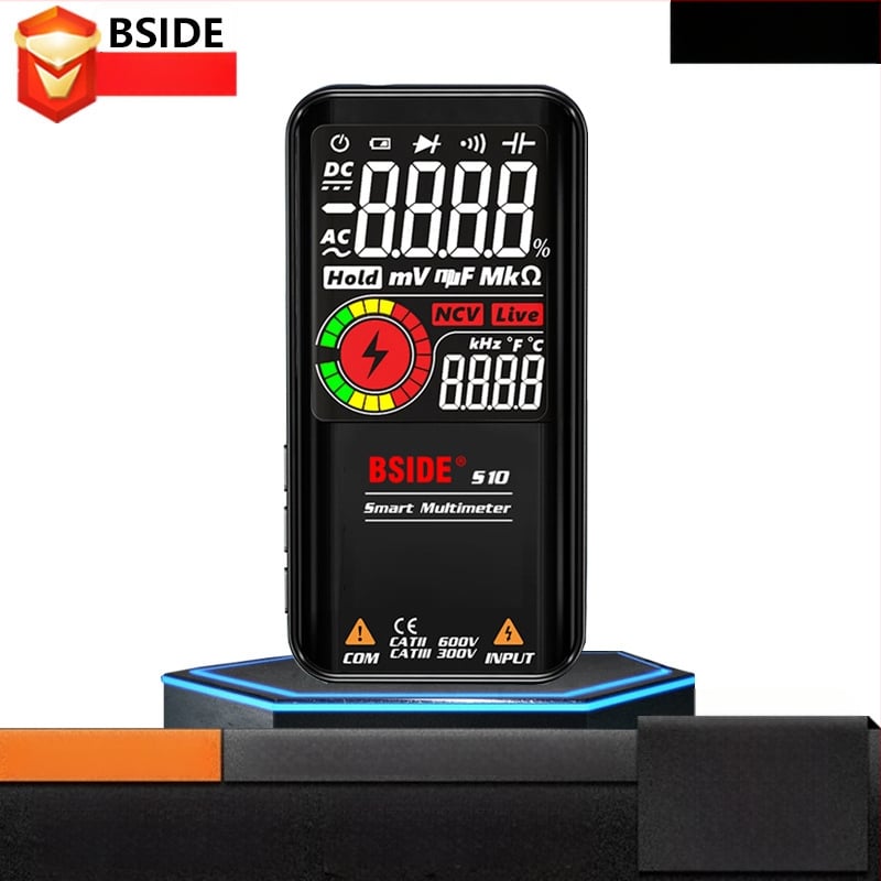 BSIDE S10 digitalni multimetar s kolor zaslonom, visoka preciznost, inteligentan, zaštita od izgaranja, za električare i kućnu upotrebu
