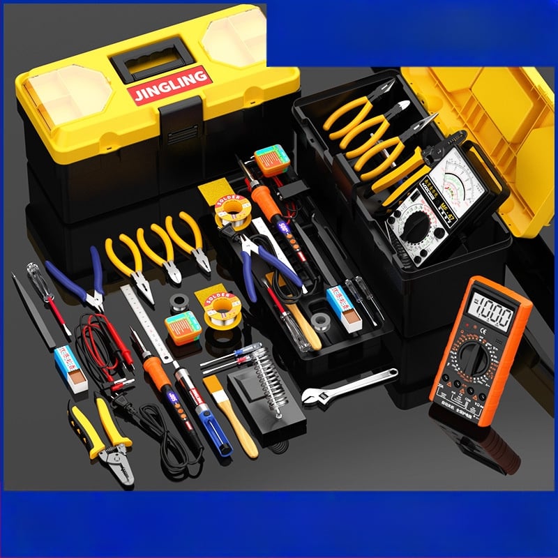 Kit de instruire cu multimetru și fier de lipit, cu afișaj digital, încălzire internă, trusă de scule pentru electrician