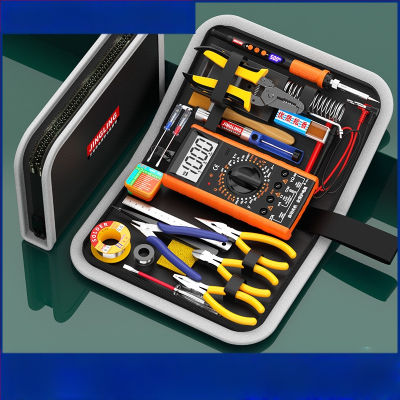 Kit de instruire cu multimetru și fier de lipit, cu afișaj digital, încălzire internă, trusă de scule pentru electrician