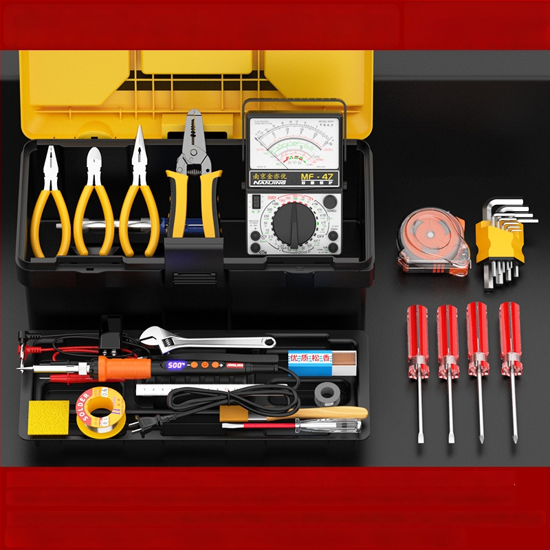 Kit de instruire cu multimetru și fier de lipit, cu afișaj digital, încălzire internă, trusă de scule pentru electrician