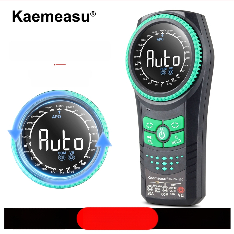 Novi digitalni multimetar sa rotirajućim gumbom, pametan, višenamjenski, automatski domet, veliki zaslon, alat za popravak, univerzalni mjerač