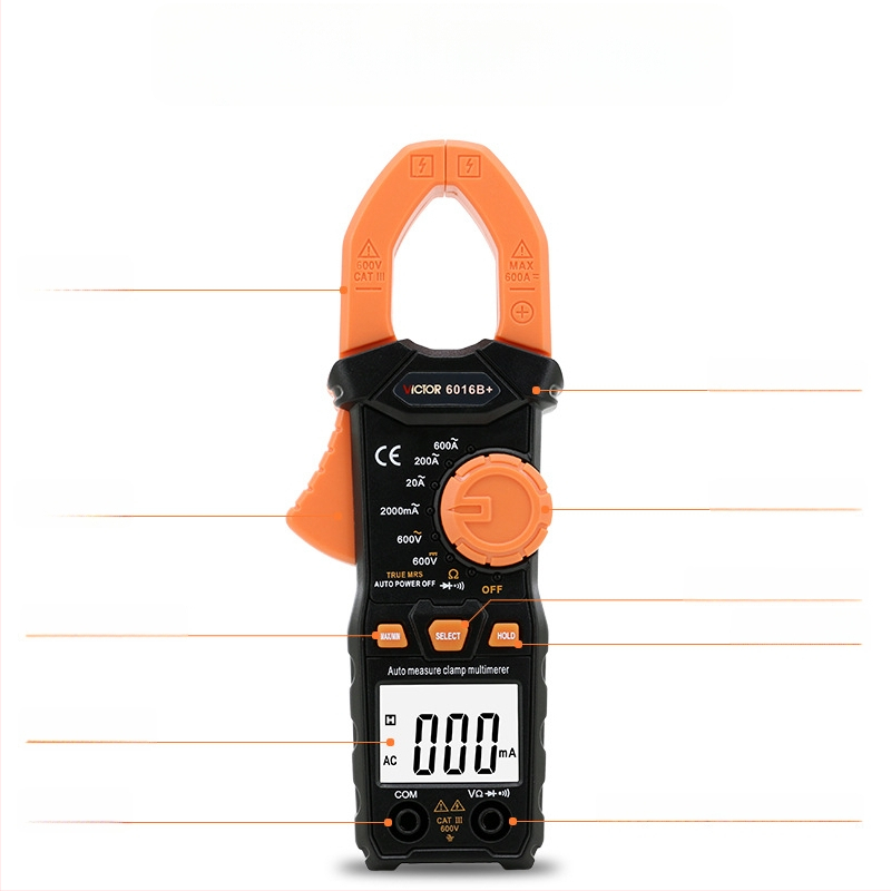 VC6016B kleštni multimetar — visoko precizan digitalni ampermetar 0.01A–600A
