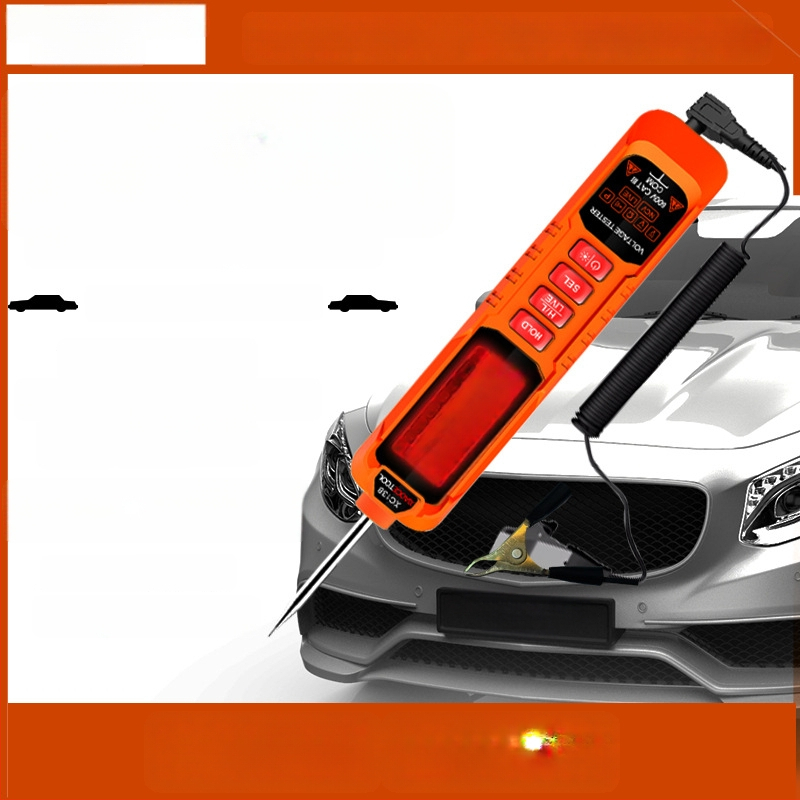 XIAOCETOOL automobilni tester napona s digitalnim zaslonom, visoka preciznost, potpuno inteligentan, zaštita od pregorijevanja, detektor za električare