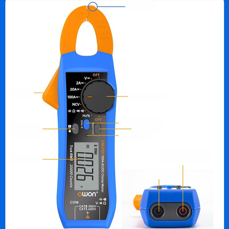 OWON Lillip CM2100 digitalni Bluetooth kliještni multimetar, visoke preciznosti CM2100B