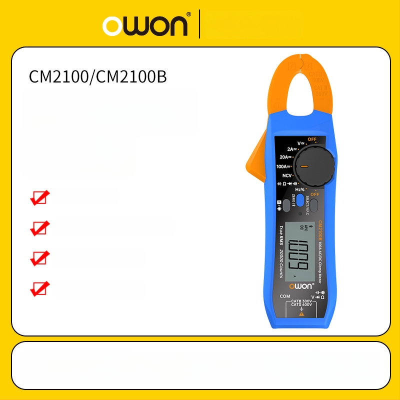OWON Lillip CM2100 digitalni Bluetooth kliještni multimetar, visoke preciznosti CM2100B
