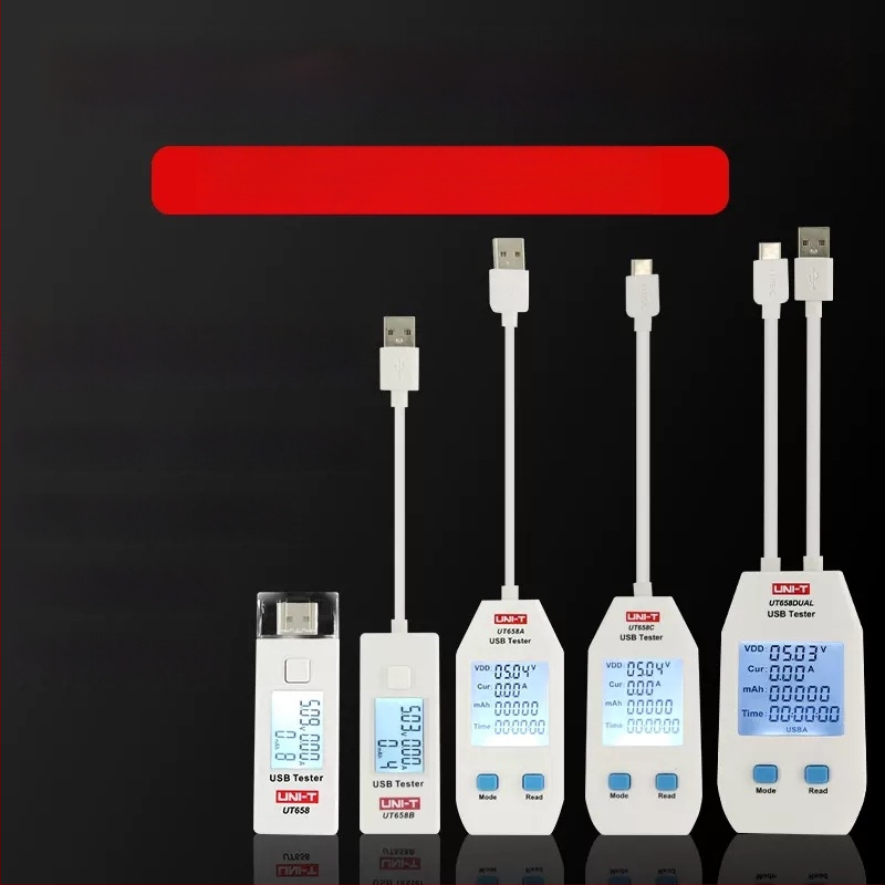 UT658 USB tester kapacity batérie s meraním prúdu, napätia a výkonu – prístroj pre technické testy