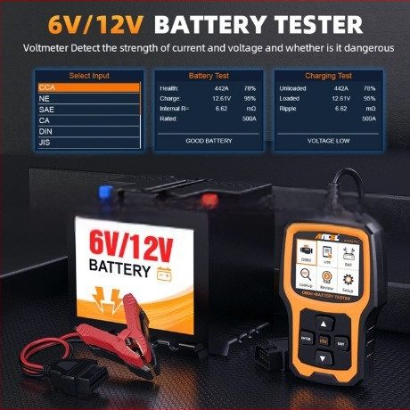 Ancel AD410Pro automobil OBD-II motorni dijagnostički alat, 6-12V baterijski analizator, međunarodna verzija