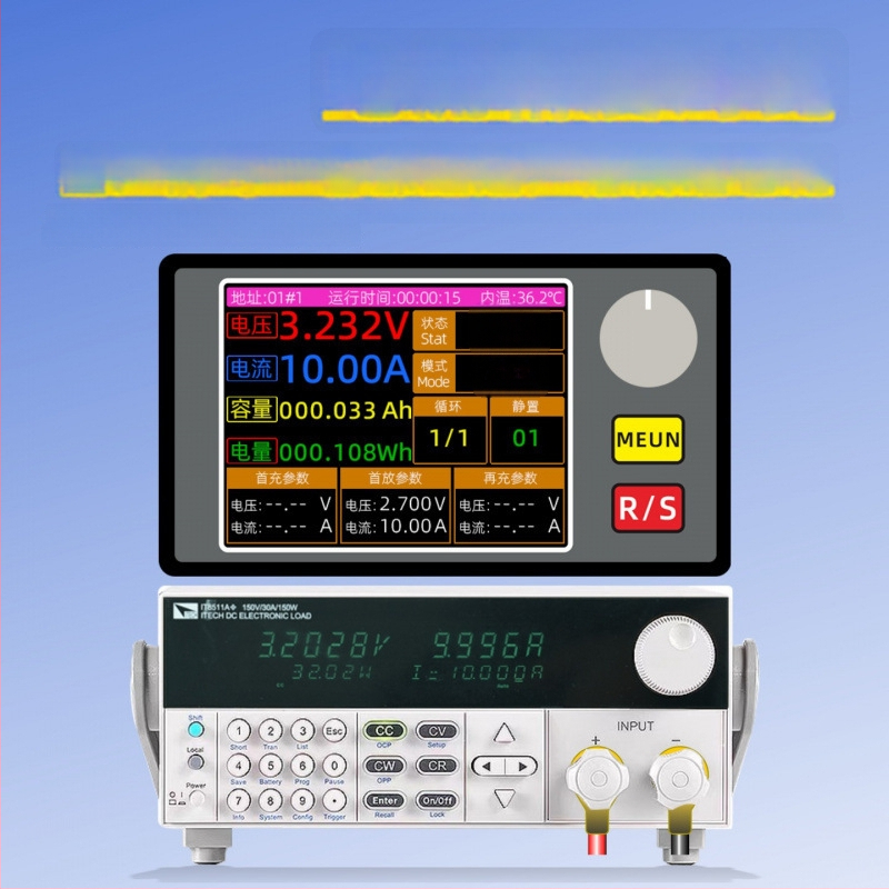 DC 22V/10A akkumulátorkapacitás-detektor egyensúlyozás és öregedési teszt funkcióval (mérési tartomány 1–30V, pontosság 1, LCD-frissítés 1)