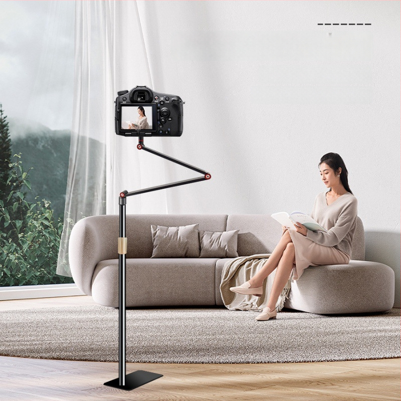 Проекторна скоба със 1/4-инчова резба гимбал, въглеродна стомана, работна височина 155 cm, диаметър на тръбата 25 mm, 4 съединителя, тегло 2.4 kg