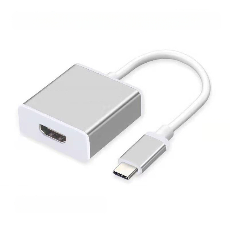 Type-C към HDMI адаптер кабел от алуминиева сплав, HDMI интерфейс, 15 см медно ядро, еднокраен конектор