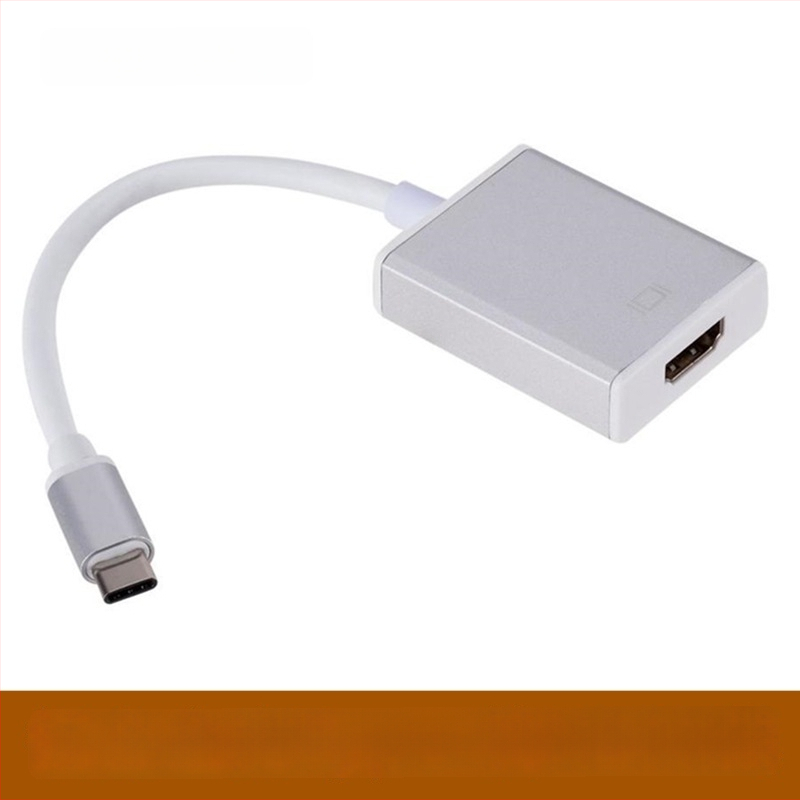 Type-C към HDMI адаптер кабел от алуминиева сплав, HDMI интерфейс, 15 см медно ядро, еднокраен конектор