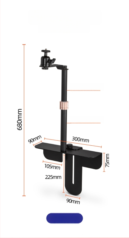 Κρυφό στήριγμα προβολέα για κομοδίνο/καναπέ, μεταλλική πλατφόρμα παν-κλίση, ρυθμιζόμενο
