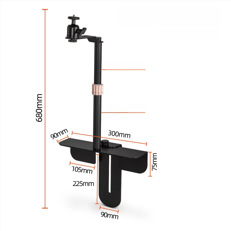 Κρυφό στήριγμα προβολέα για κομοδίνο/καναπέ, μεταλλική πλατφόρμα παν-κλίση, ρυθμιζόμενο