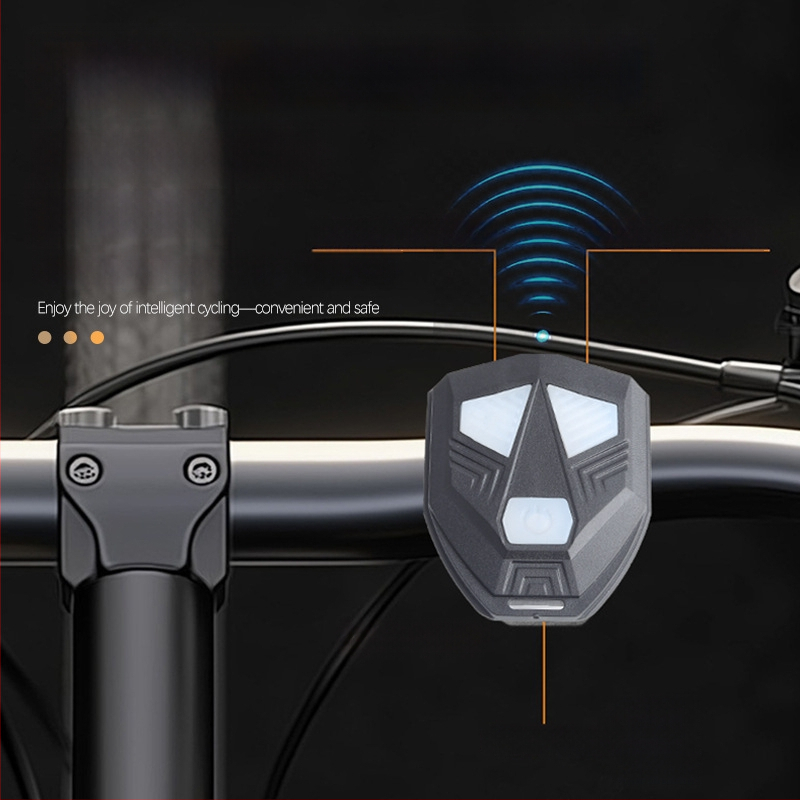 Велосипедна проекционна задна светлина с USB-C зареждане, вградена 1200mAh батерия, монтаж с ластик – ляв/десен сигнал за завой
