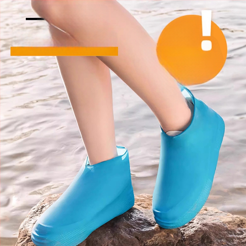 Протектори за обувки за дъждовно време, PVC, антихлъзгаща подметка, водоустойчиви, удебелени и износоустойчиви, унисекс, за външна употреба