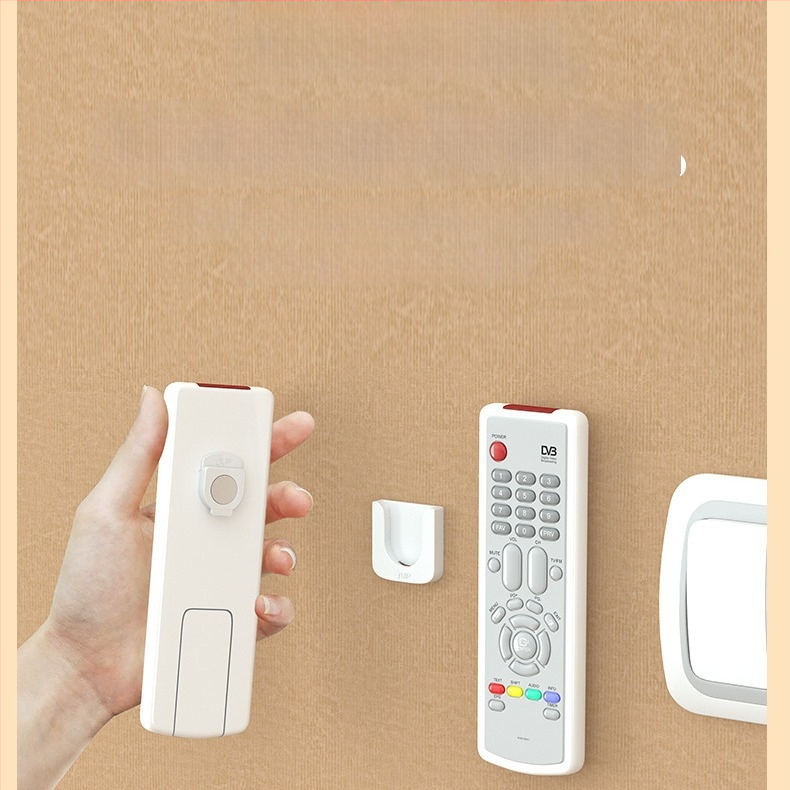 Залепваща закачалка-органайзер за дистанционни, климатици, телевизори и проектори — ABS; единична закачалка; модерен минималистичен стил; №2305; тегло 17 г