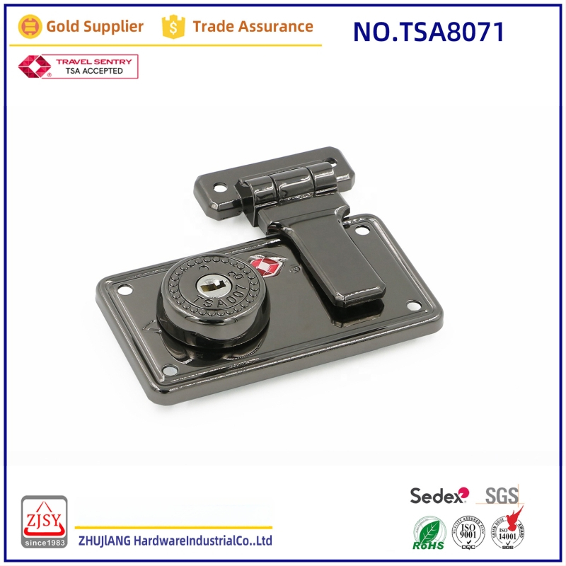 Pravougaoni brava za prtljagu 8071 – tijelo od cinkovog legura, 150 g, otisak logotipa