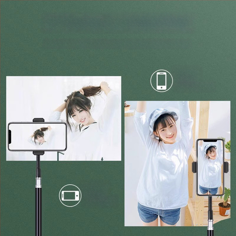 Podlahový stojan s klipom na telefón/tablet, voľne nastaviteľný, ABS+kovová konštrukcia, nosnosť až 2 kg