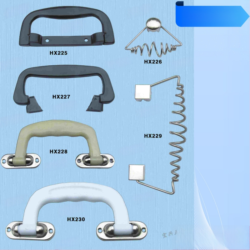 Pribor za ručku putničkog kofera, model HX, jezgra od željeznog lista s plastičnim komponentama, serija prtljage