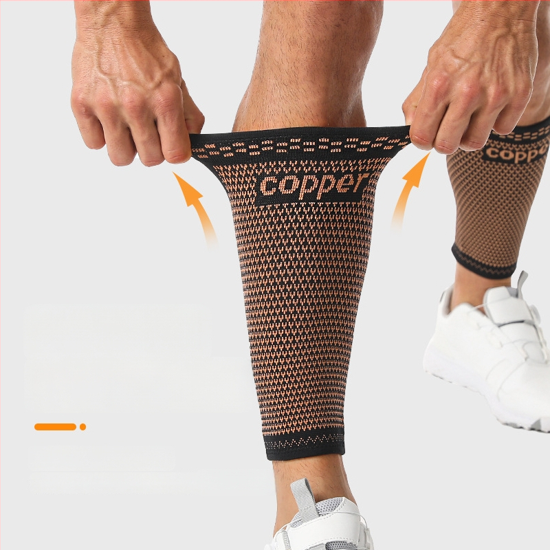 Kompresijski čar za list s anti-slip pleteninom, elastična tkanina, bakrovom sadržajem, za trčanje i sport
