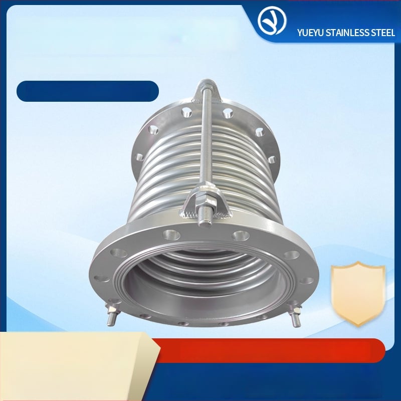 Неръждаем стоманен компенсатор с гофри, универсален фланцов тип, морски телескопичен разширителен съединител (304/316, вода/масло/пара)