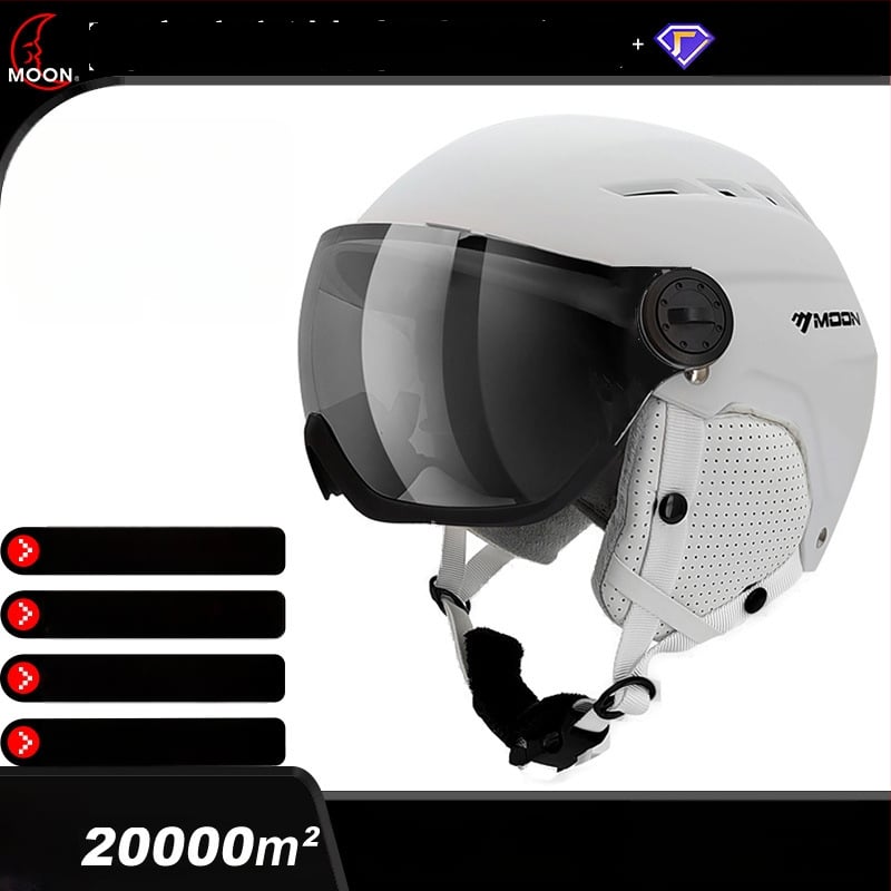 MOON ABS ски каска с интегрирани зимни очила, унисекс, пълно лице, за възрастни