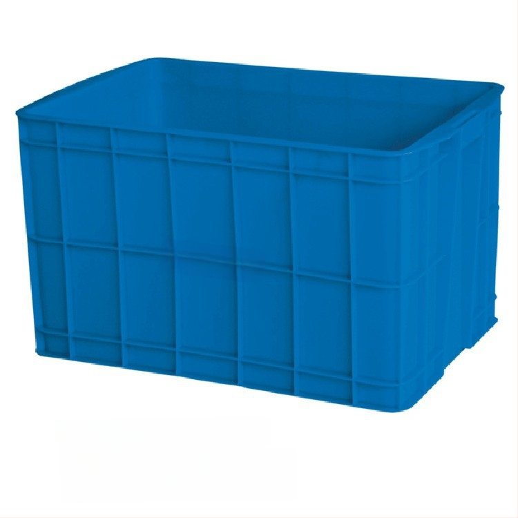 Plava čvrsta plastična kutija za skladištenje i prijenos, dimenzije 635×410×370 mm