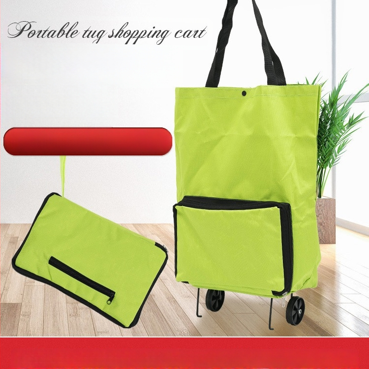 двуколесна пазарска количка, сгъваема, преносима, Oxford плат, максимално натоварване 20 кг