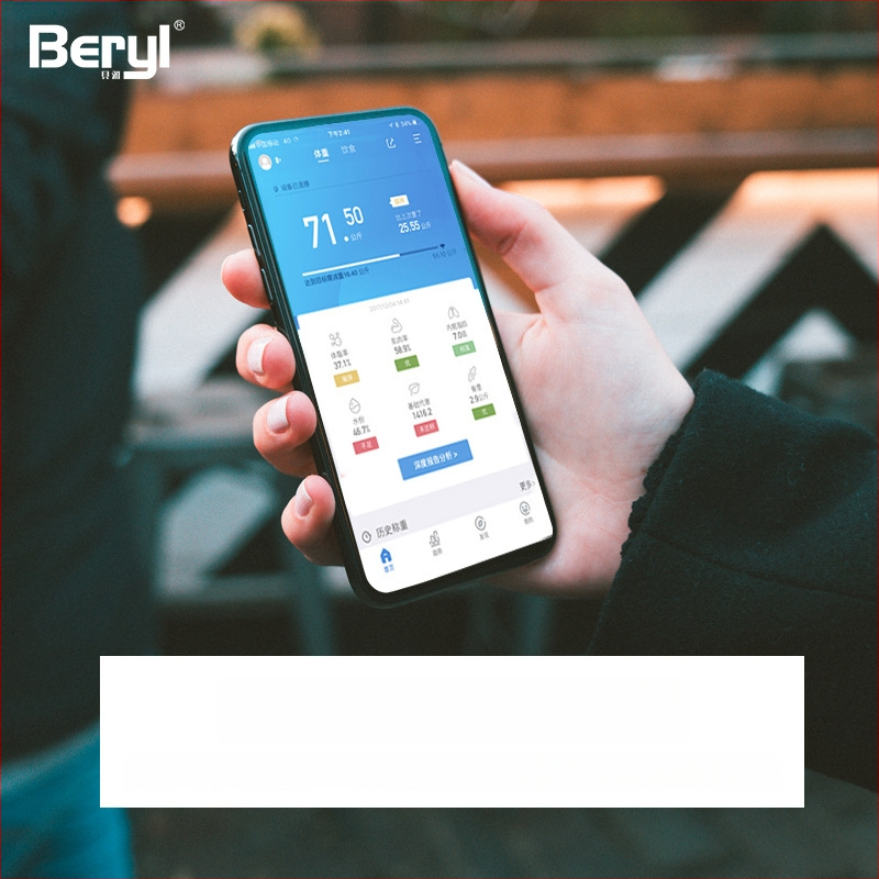 Beryl pametna Bluetooth vaga za tjelesnu masnoću – točna kućna digitalna vaga za mjerenje težine i masnoće