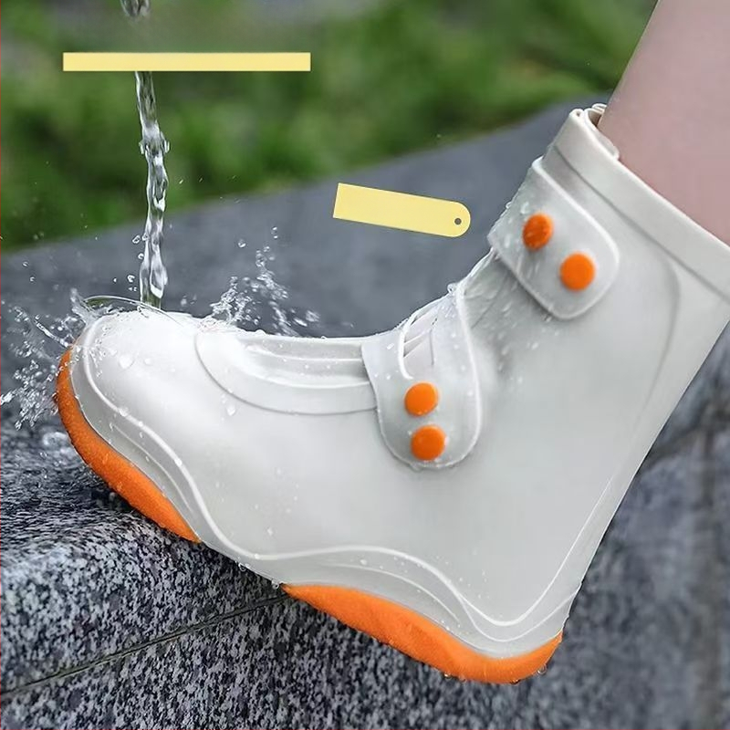 За възрастни протектори за обувки против дъжд, средна дължина, против хлъзгане, износоустойчиви, устойчиви на сняг, преносими за външна употреба