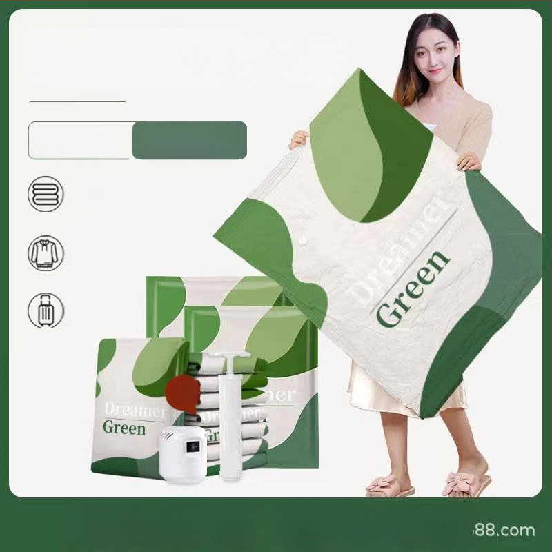 Вакуумна чанта за съхранение на oдеяла, дрехи и багаж – тип всмукване, херметична, PET/PE материал, модел Dream 01, без помпа