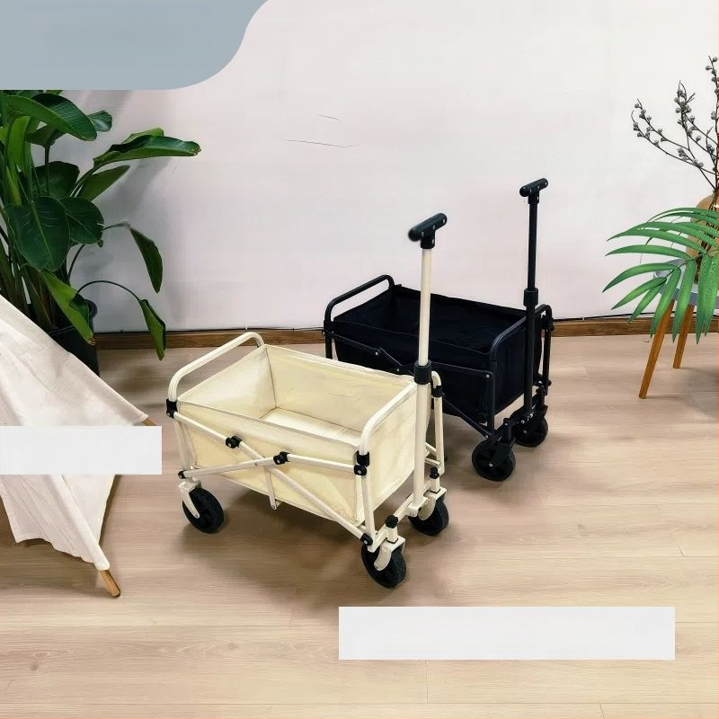 Сгъваема количка с четири колела, железен корпус, преносима складова количка, печат на лого и персонализация