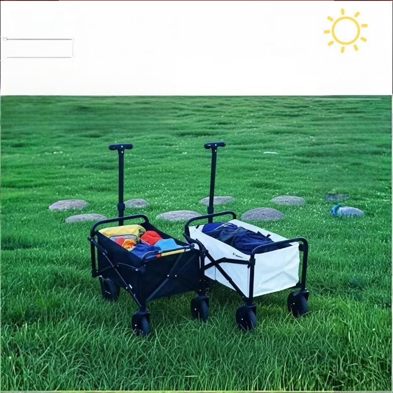 Сгъваема количка с четири колела, железен корпус, преносима складова количка, печат на лого и персонализация