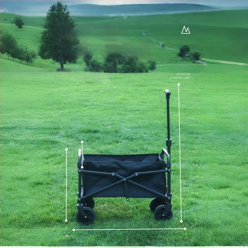 Сгъваема количка с четири колела, железен корпус, преносима складова количка, печат на лого и персонализация