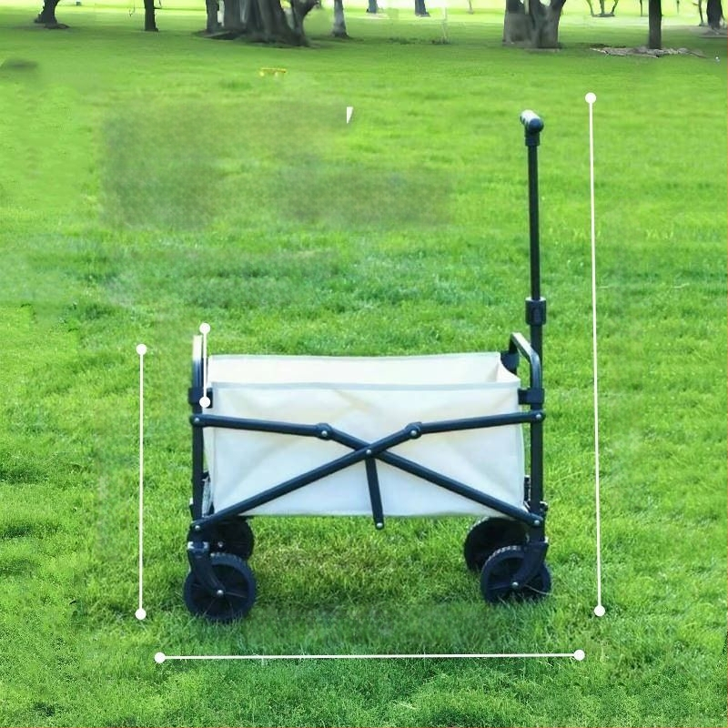 Сгъваема количка с четири колела, железен корпус, преносима складова количка, печат на лого и персонализация