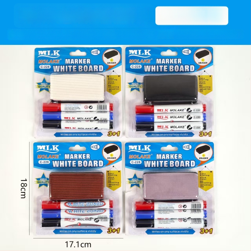 Модел 882: пластмасови маркери за бяла дъска, водно-базирани, изтриваеми, връх 0,55 мм, комплект от три броя