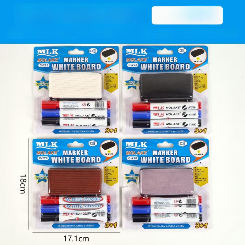 Модел 882: пластмасови маркери за бяла дъска, водно-базирани, изтриваеми, връх 0,55 мм, комплект от три броя