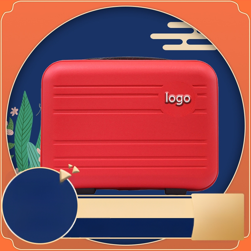 Κουτί μακιγιάζ από PP για ταξίδια, με φερμουάρ, ρόδες μονής κατεύθυνσης, σχέδιο με ρίγες, αδιάβροχο και αντικλοπής, κατάλληλο για οικιακή αποθήκευση