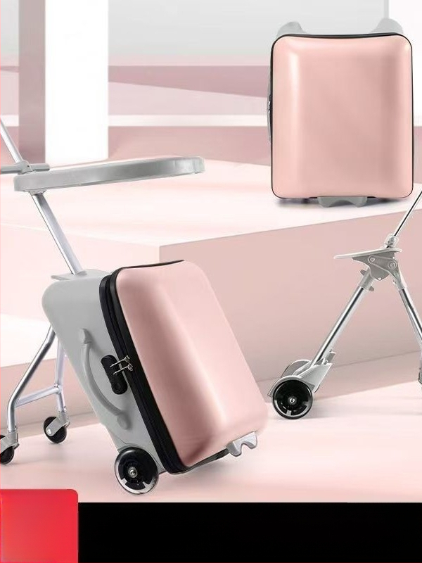 Noņemams bērnu ceļojumu kufers ar sēdēšanas funkciju, universāli riteņi, unisex, svars ap 3–5 kg