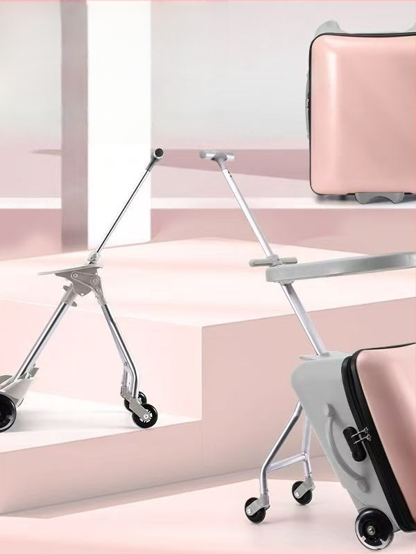 Noņemams bērnu ceļojumu kufers ar sēdēšanas funkciju, universāli riteņi, unisex, svars ap 3–5 kg