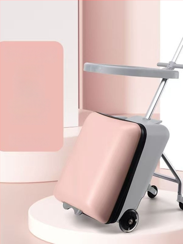 Noņemams bērnu ceļojumu kufers ar sēdēšanas funkciju, universāli riteņi, unisex, svars ap 3–5 kg