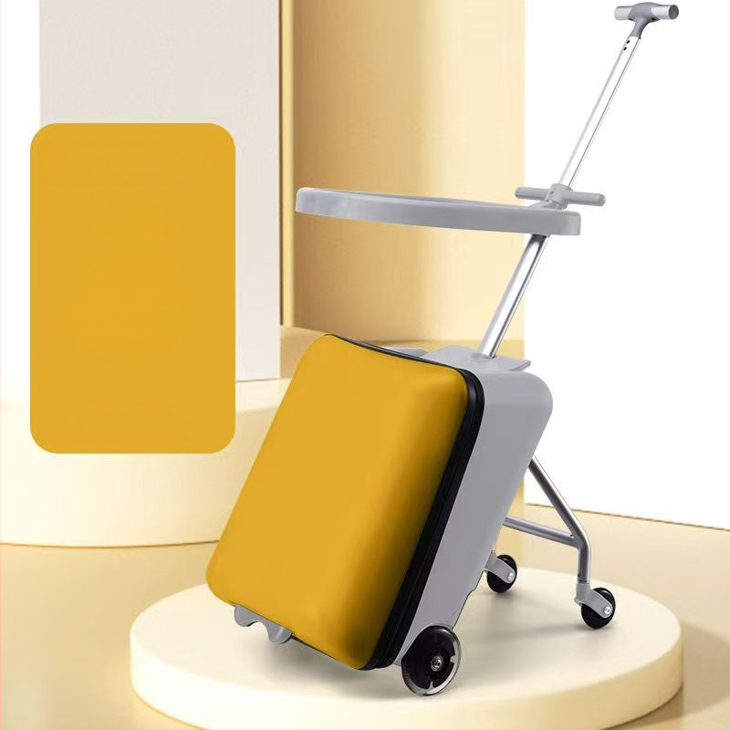 Noņemams bērnu ceļojumu kufers ar sēdēšanas funkciju, universāli riteņi, unisex, svars ap 3–5 kg