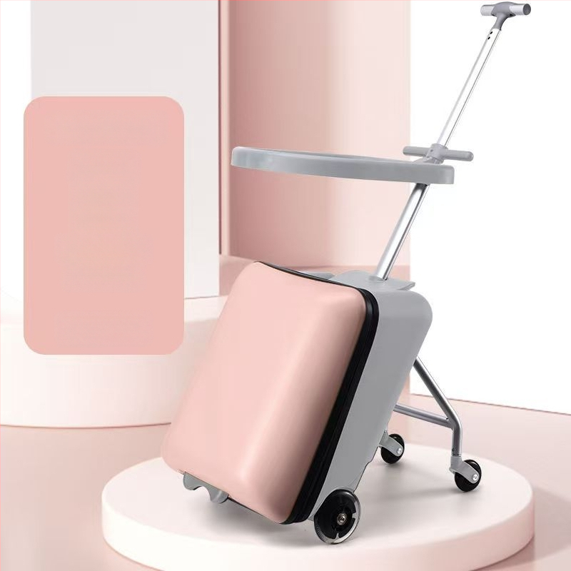 Noņemams bērnu ceļojumu kufers ar sēdēšanas funkciju, universāli riteņi, unisex, svars ap 3–5 kg