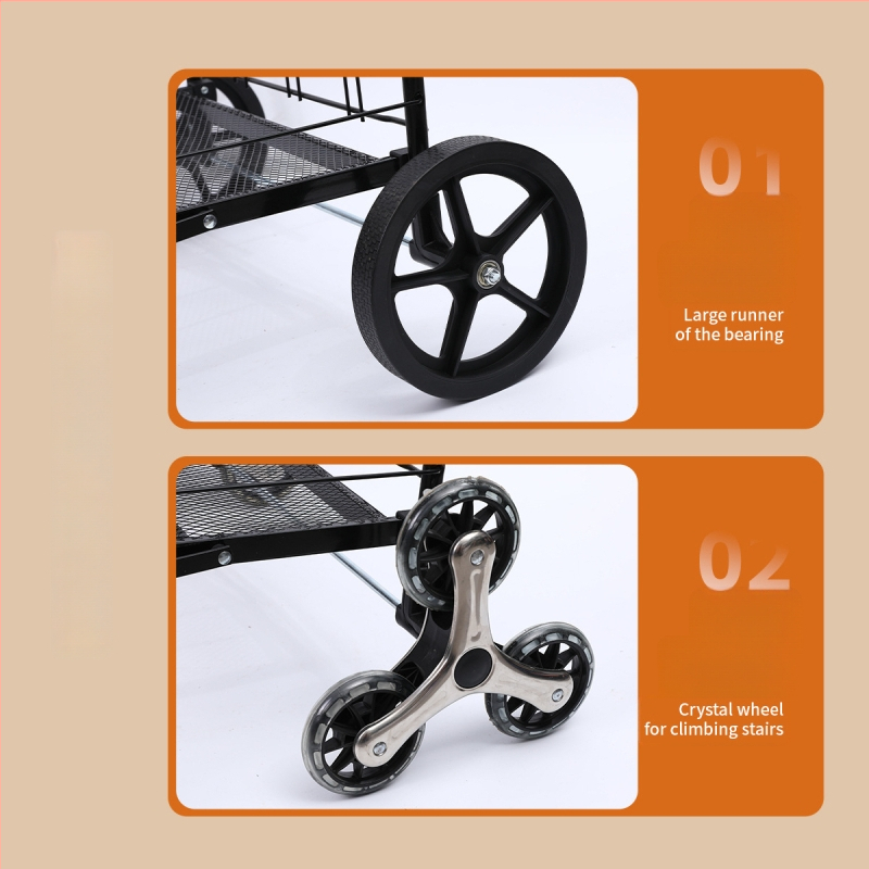 Преносима четириколесна сгъваема железна количка с печат на лого и възможност за персонализация