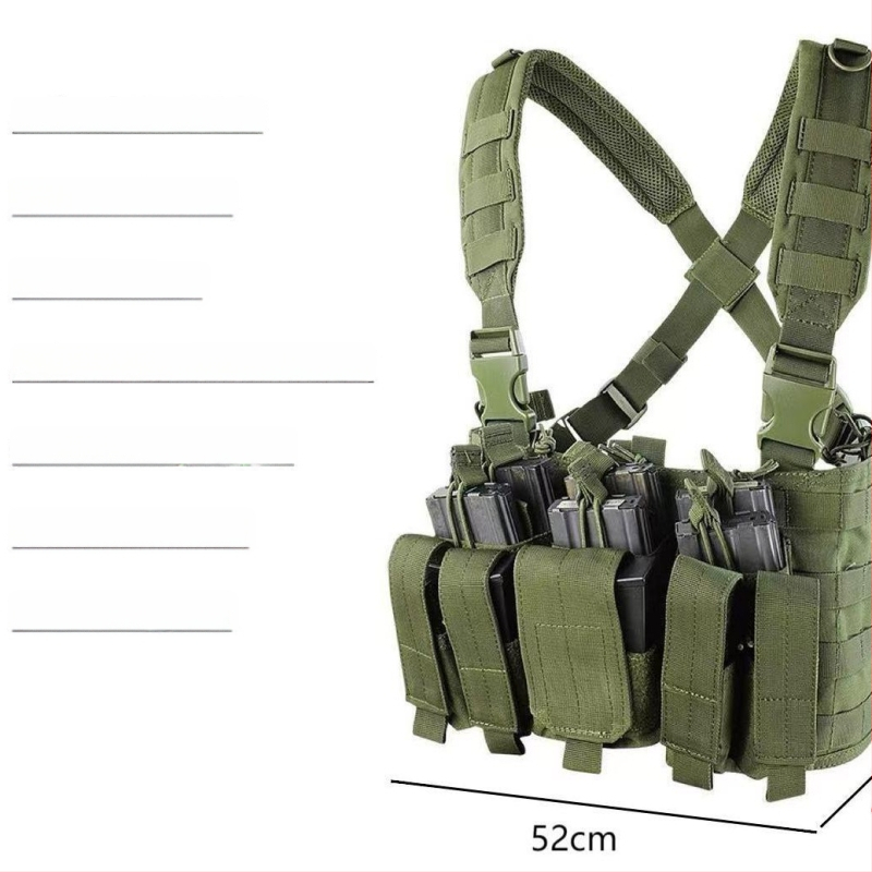 Gnuo Višenamjenski Taktički Rig za Prsa s MOLLE Sustavom, Podesivi Pojas, Za Vanjske Aktivnosti