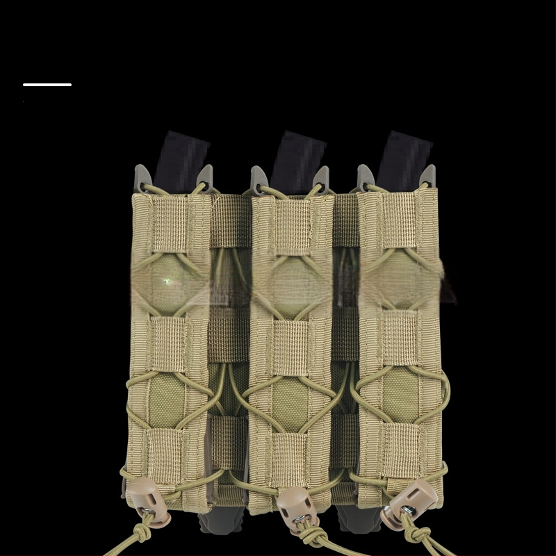 Tigris stílusú taktikai táska MOLLE rögzítéssel, gyors hozzáférés rendszerrel, 9 mm adapterrel, matt nylon anyag