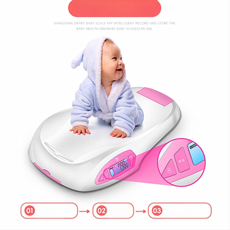 Xiangshan okos babamérleg — elektromos mérleg újszülötteknek, súly- és magasságmérés, Bluetooth, alkalmazással